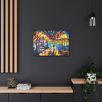 The Calm Storm - Original Colorful Canvas Print