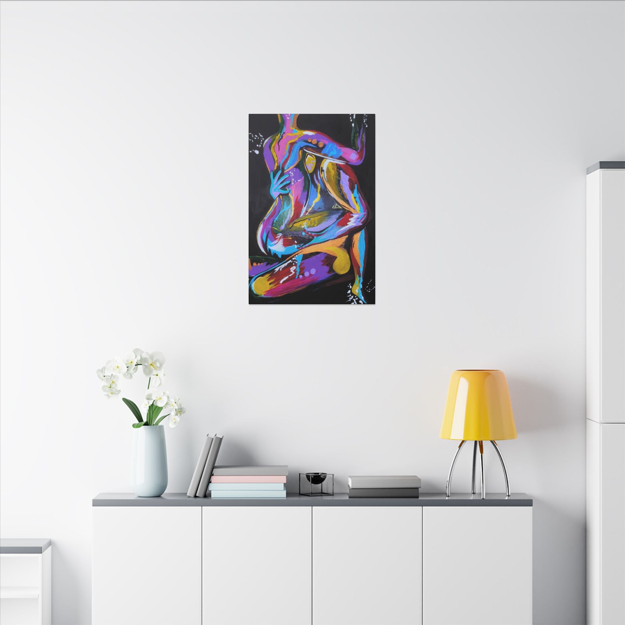 'Last Weekend' - Abstract Colorful Sensual Canvas Print — Matte Stretched Wall Art