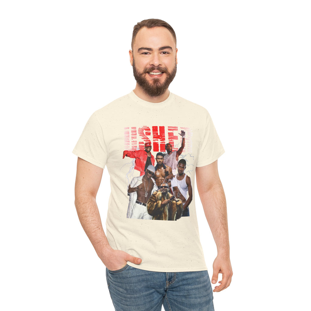 Usher Collage Graphic Tee — Retro R&B Concert Shirt
