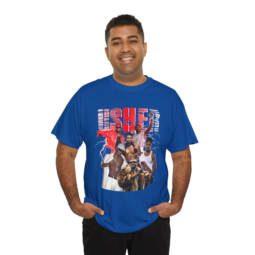 Usher Collage Graphic Tee — Retro R&B Concert Shirt