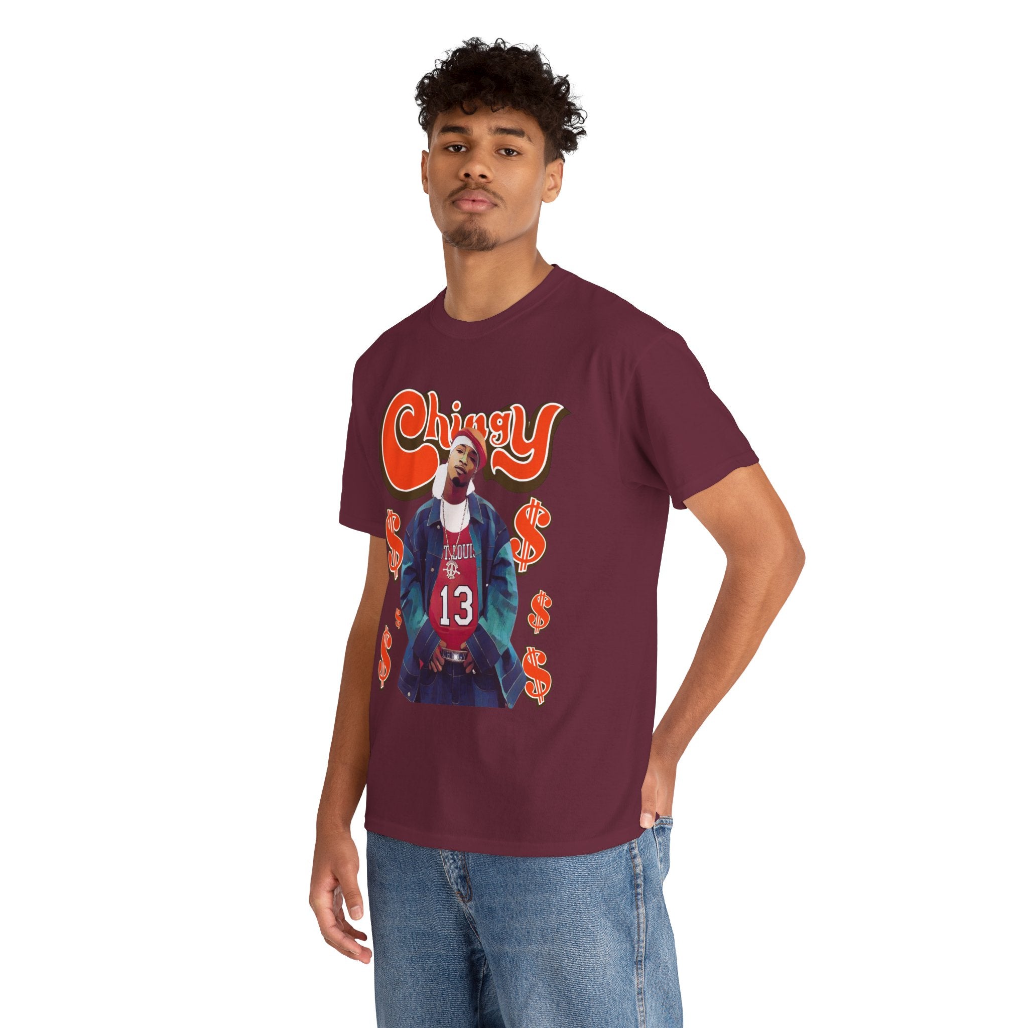 Chingy Retro Rap Tee — "Chingy" Graphic Shirt with Dollar Sign Motif