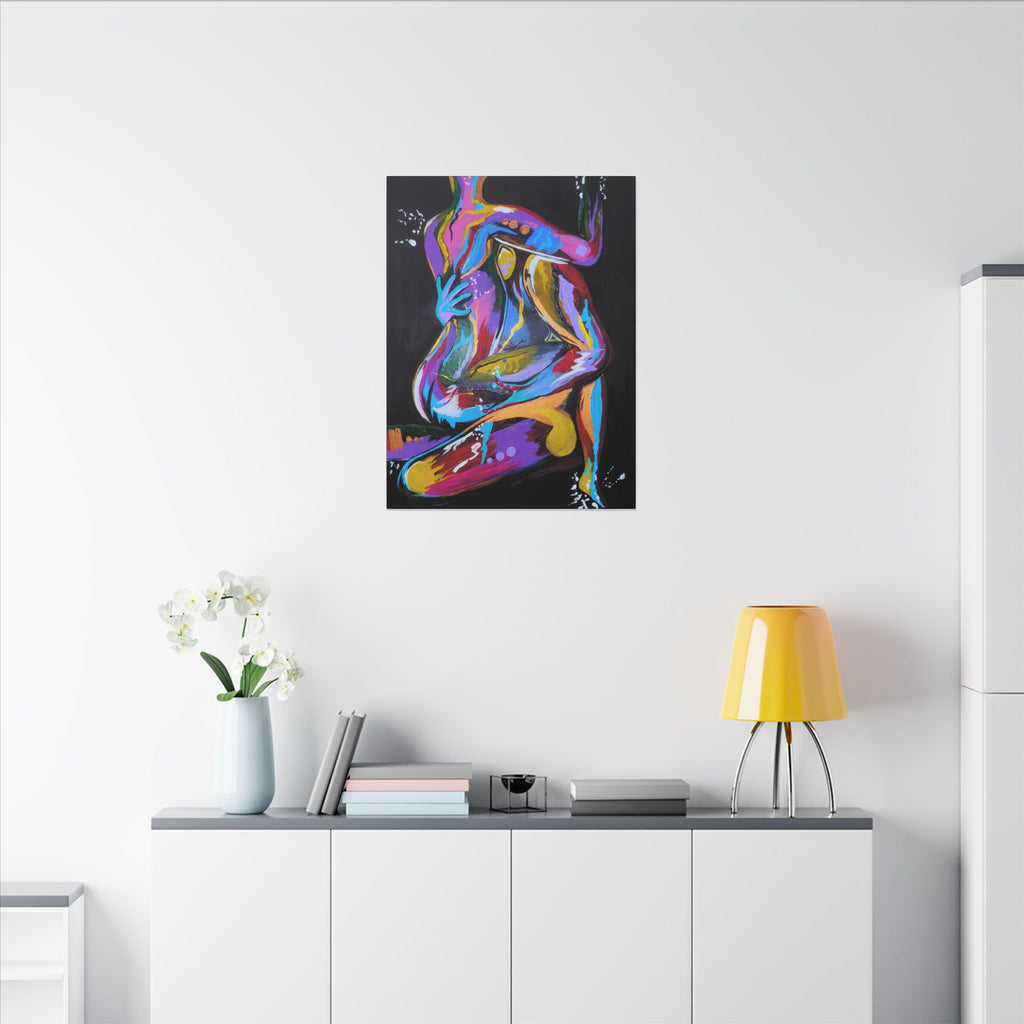 'Last Weekend' - Abstract Colorful Sensual Canvas Print — Matte Stretched Wall Art