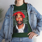 Pac Cartoon Graphic Tee with Changes Lyrics Text — Retro Streetwear T-Shirt