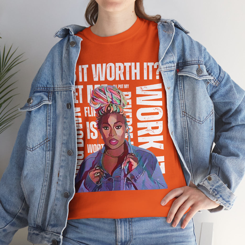 Missy Elliot Graphic Tee — “Is It Worth It? Let me Work It”