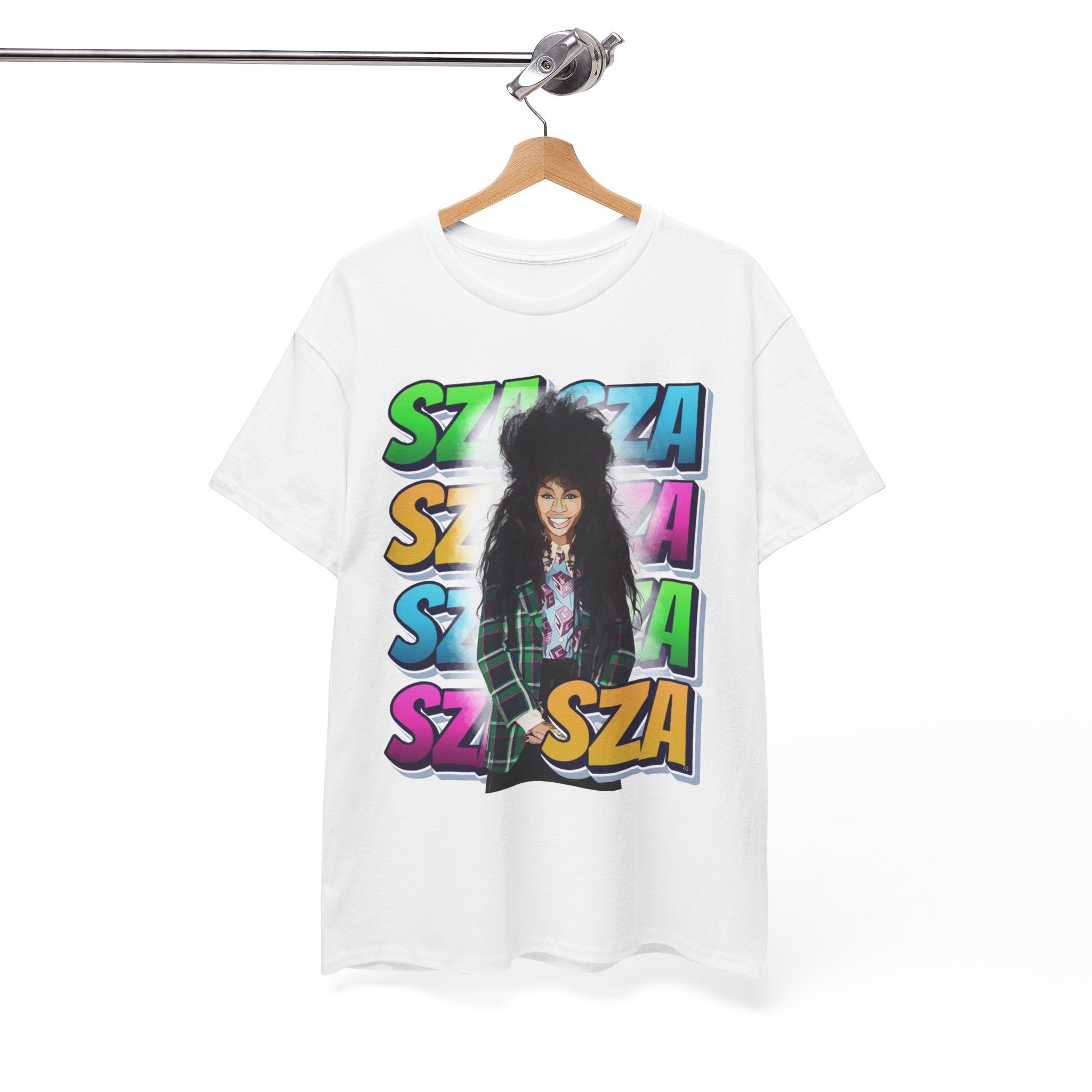 Sza Portrait Graphic Tee — Colorful Retro SZA Fan Shirt