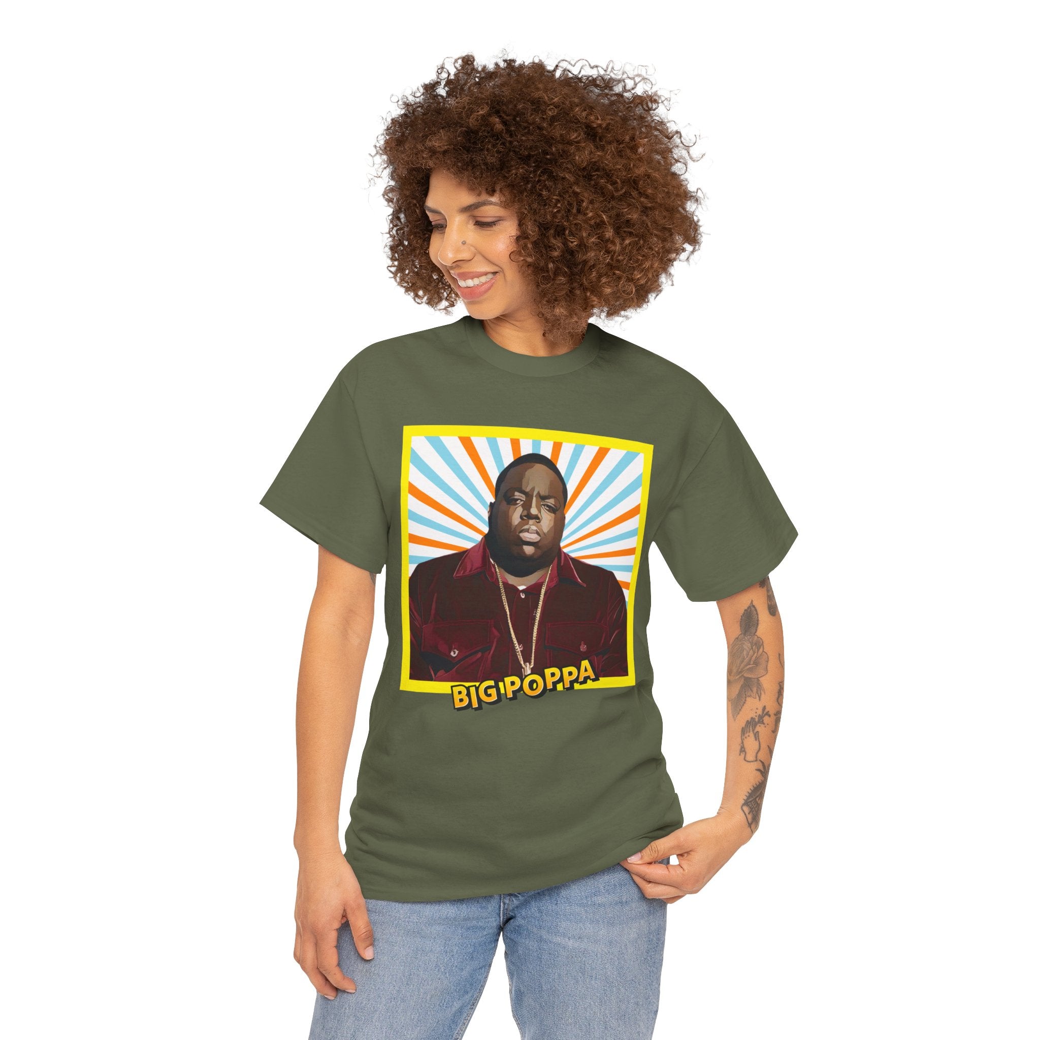 Graphic Tee — "Big Poppa" Retro Portrait T-Shirt