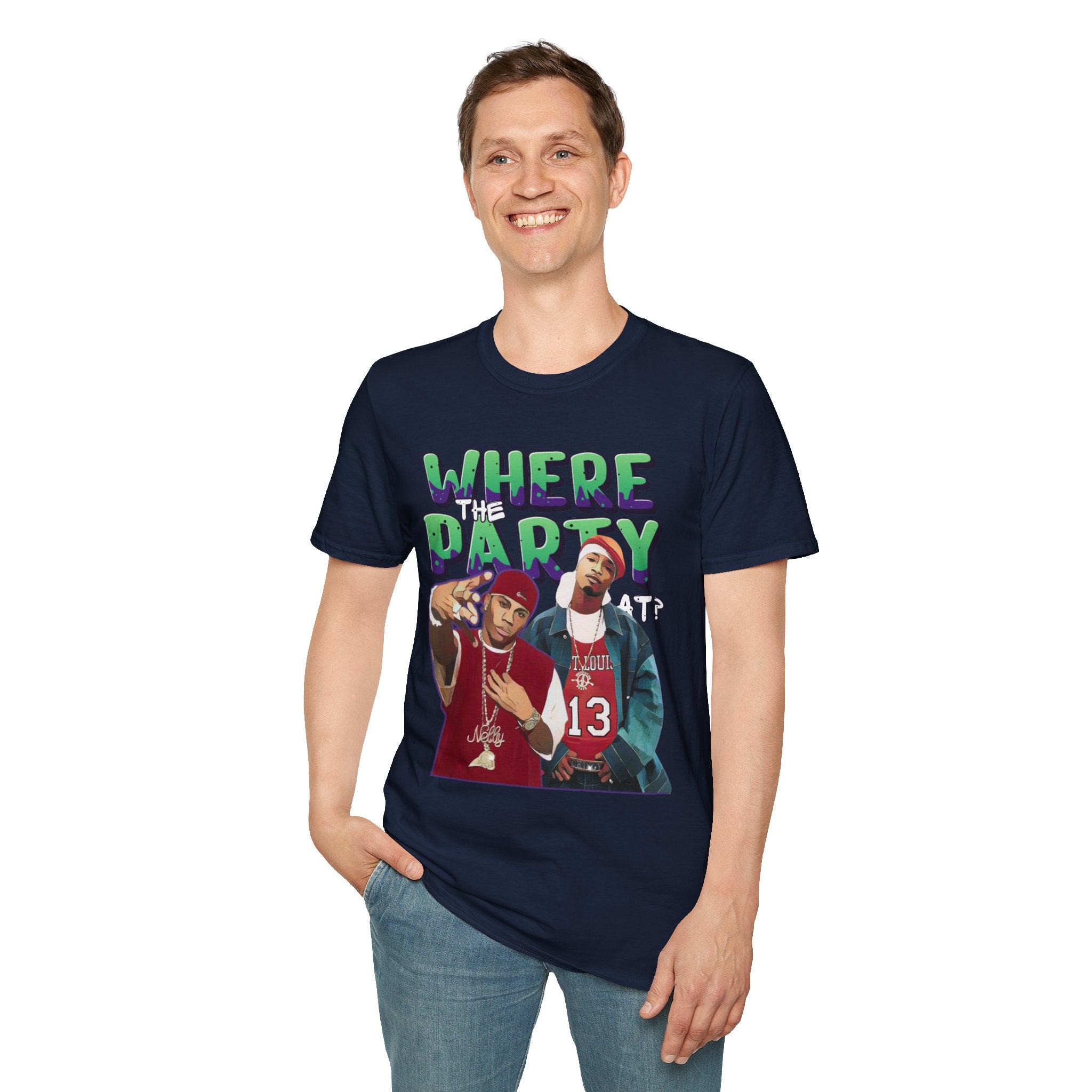 Nelly & Ja Rule Graphic T-Shirt — "Where The Party At?" Retro Hip-Hop Tee