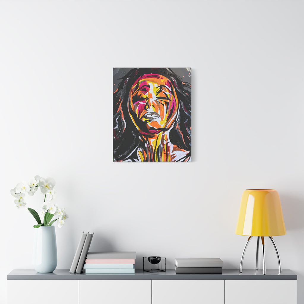 'Unbound' - Abstract Colorful Woman Portrait Canvas - Modern Expressionist Wall Art