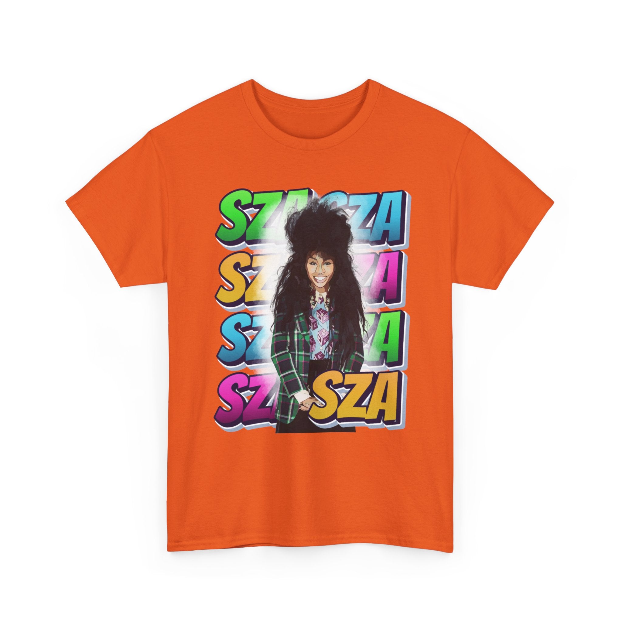Sza Portrait Graphic Tee — Colorful Retro SZA Fan Shirt