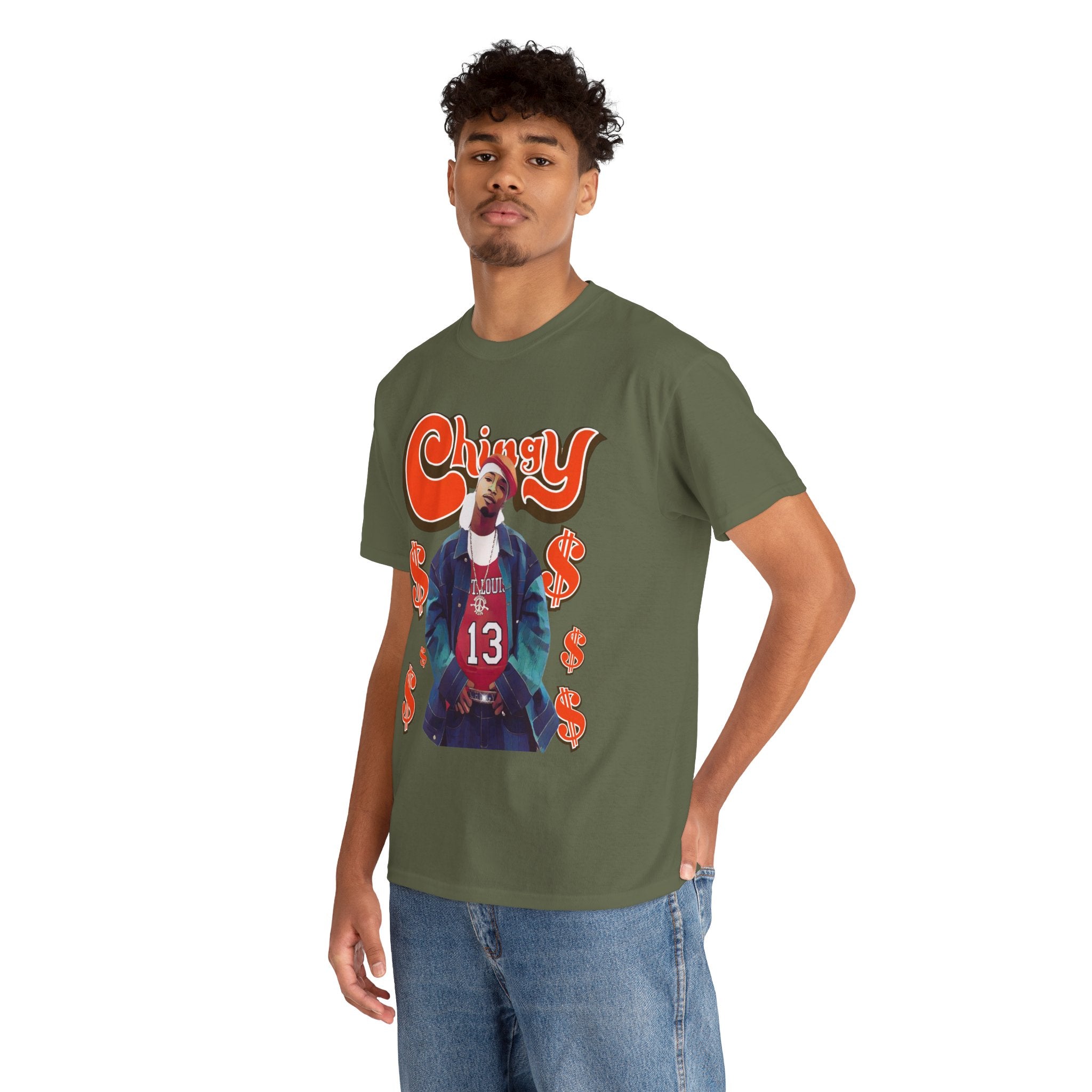 Chingy Retro Rap Tee — "Chingy" Graphic Shirt with Dollar Sign Motif