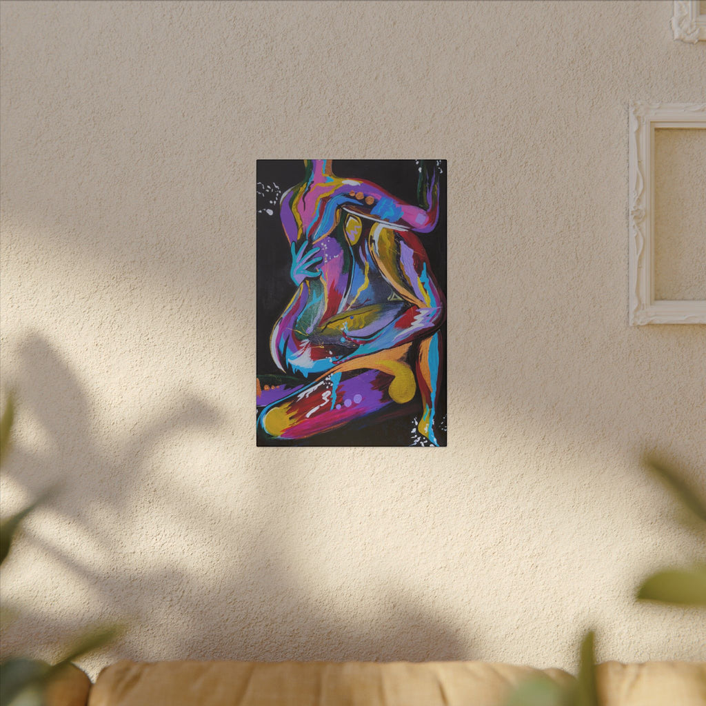 'Last Weekend' - Abstract Colorful Sensual Canvas Print — Matte Stretched Wall Art