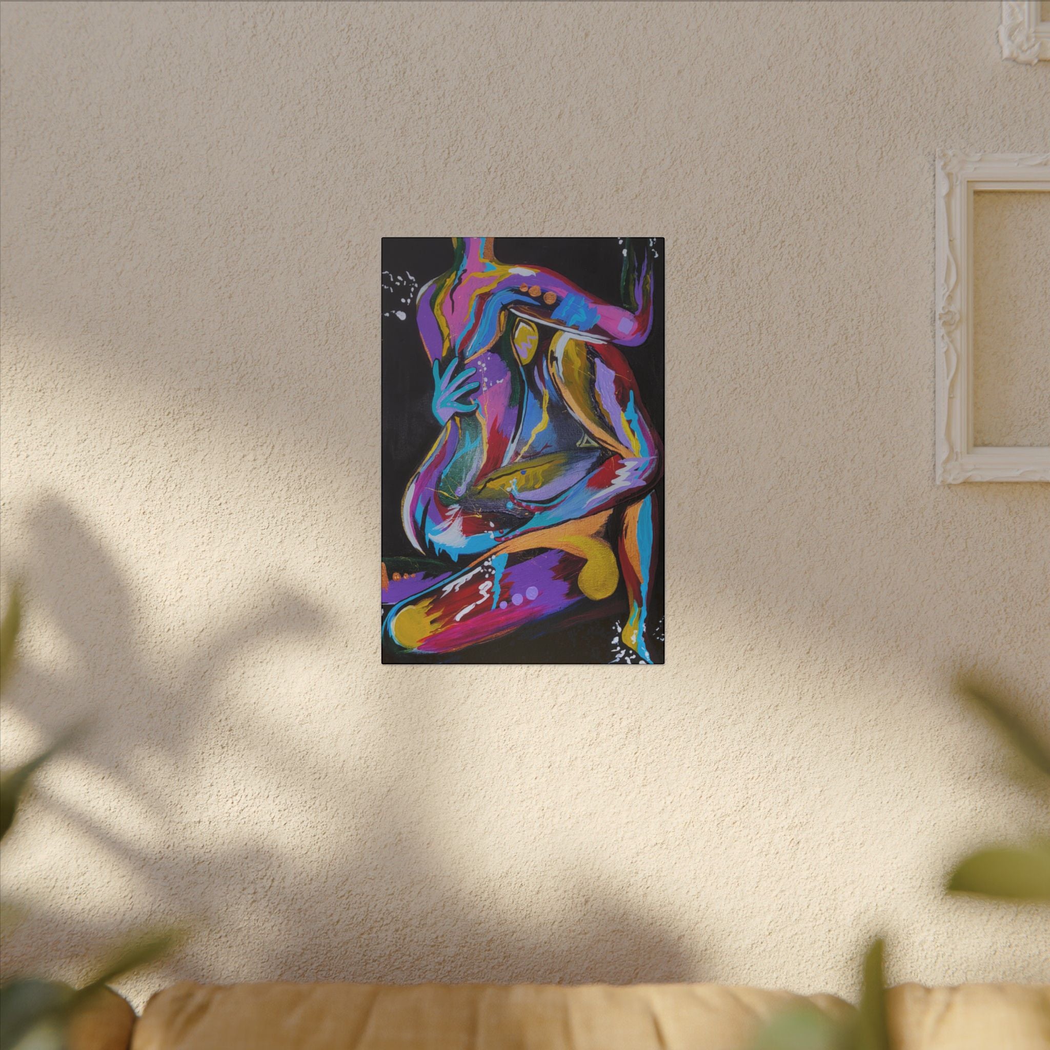 'Last Weekend' - Abstract Colorful Sensual Canvas Print — Matte Stretched Wall Art