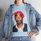 Pac Cartoon Graphic Tee with Changes Lyrics Text — Retro Streetwear T-Shirt