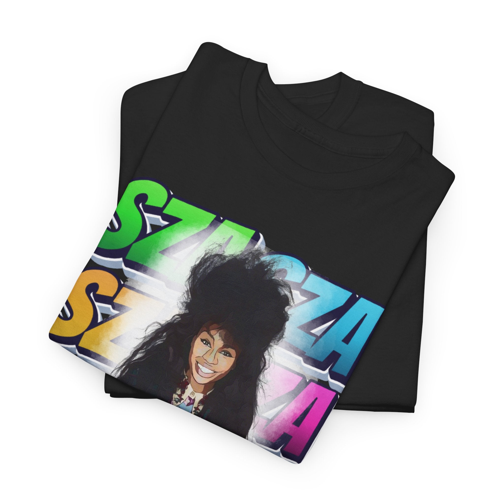 Sza Portrait Graphic Tee — Colorful Retro SZA Fan Shirt