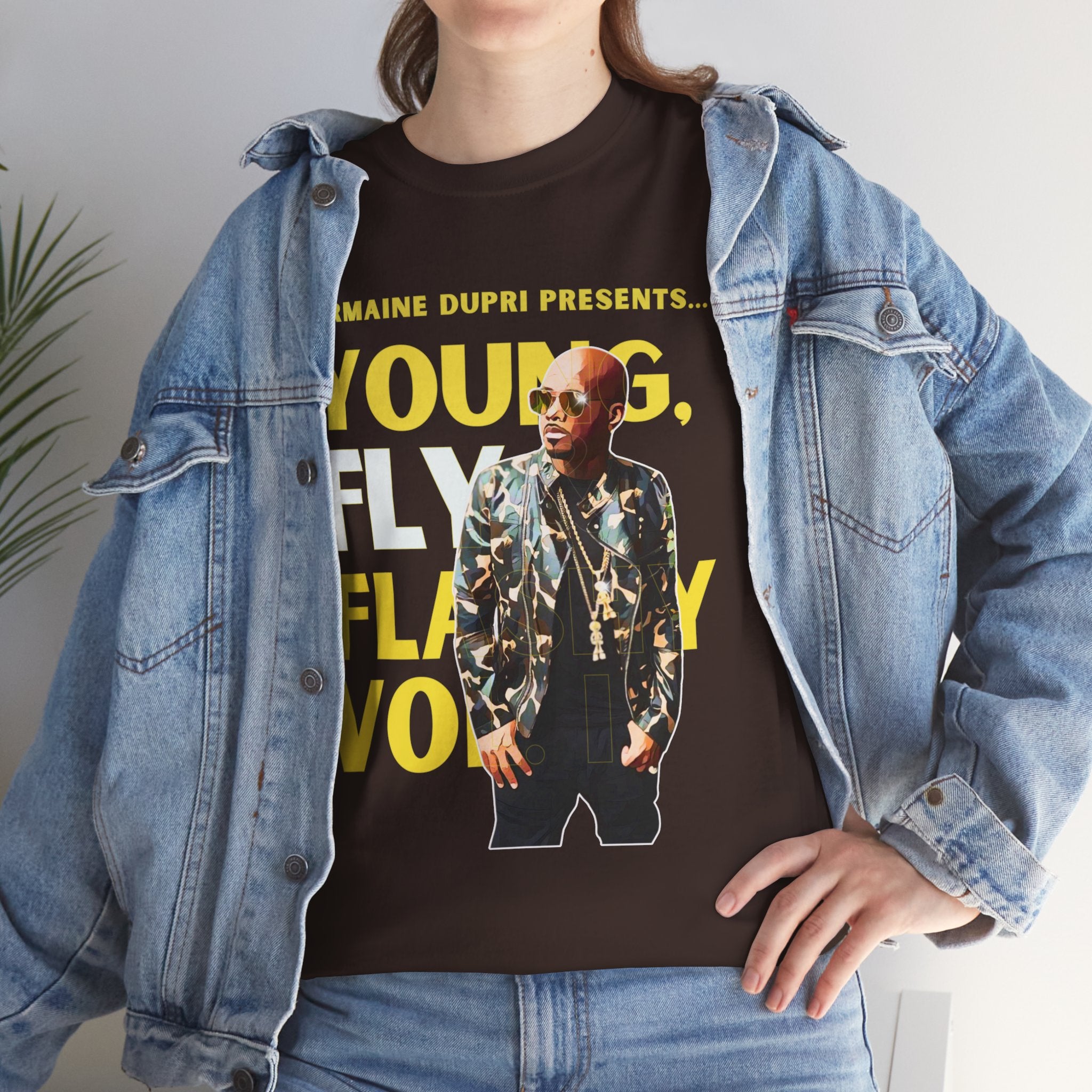 Jermaine Dupri T-Shirt — "Young, Fly Flashy" Album Cover Deisgn Tee