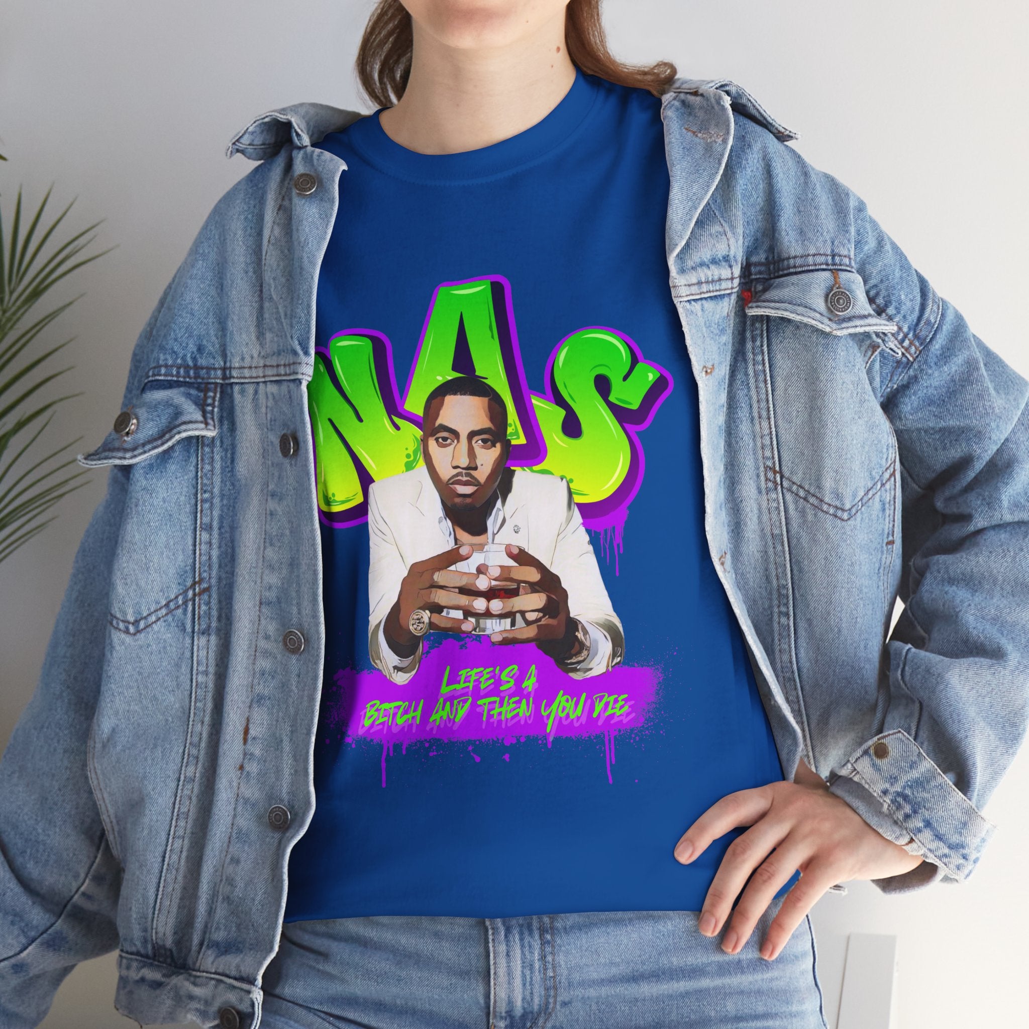 Nas Graphic Tee — Retro Graffiti Hip-Hop Tribute Shirt - Lifes a B*