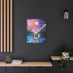 "I Will Stand in the Darkness With You" - Tattooed Hands Canvas Art — Colorful Surreal Ocean Wall Decor, 'You & Me' Love Print