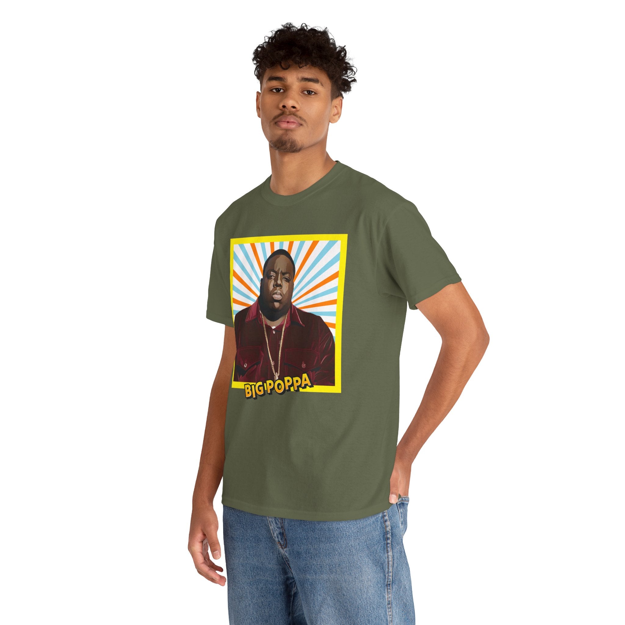 Graphic Tee — "Big Poppa" Retro Portrait T-Shirt
