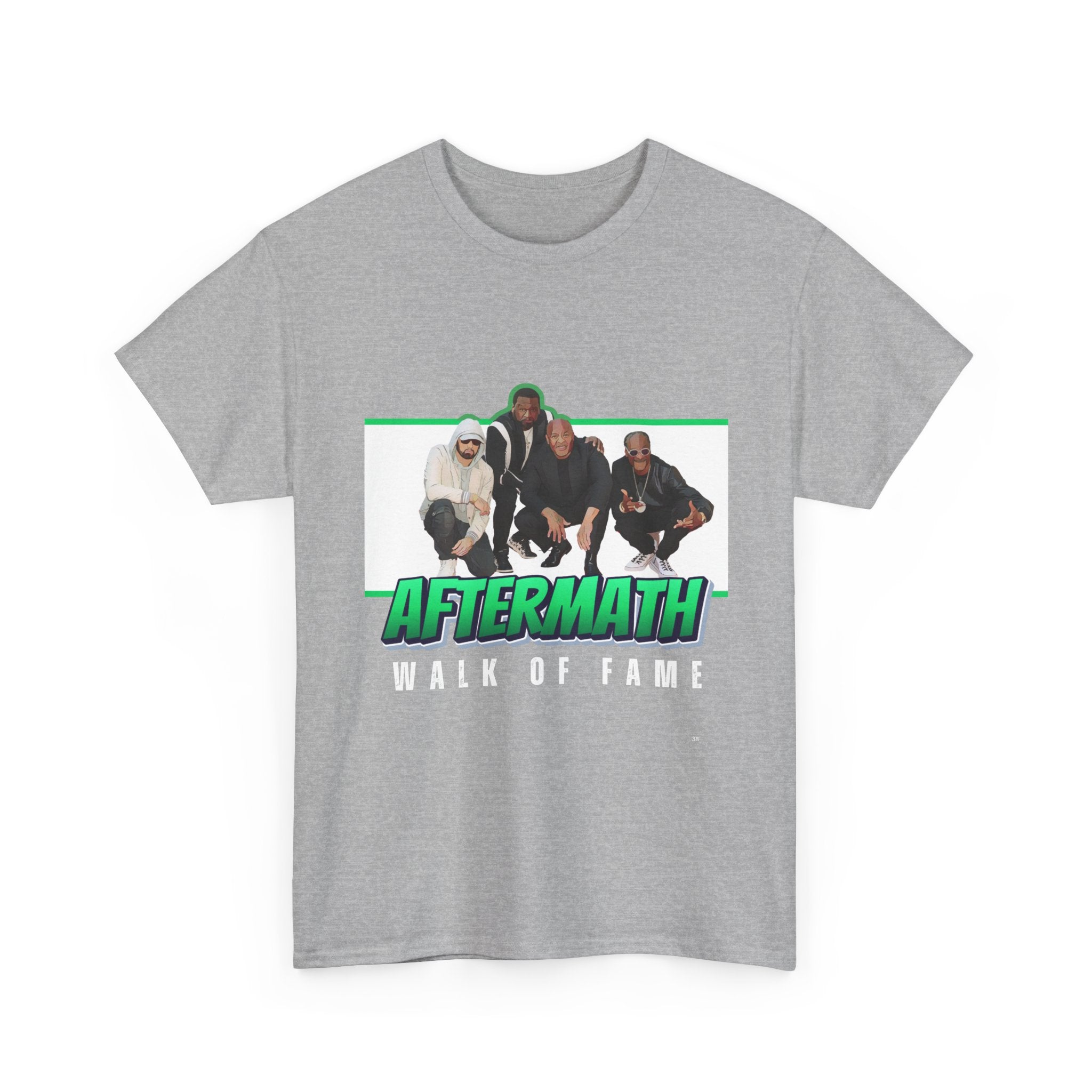 Em, Dre, Snoop, 50 - Unisex Heavy Cotton Tee - "Aftermath" Walk of Fame Graphic Tee