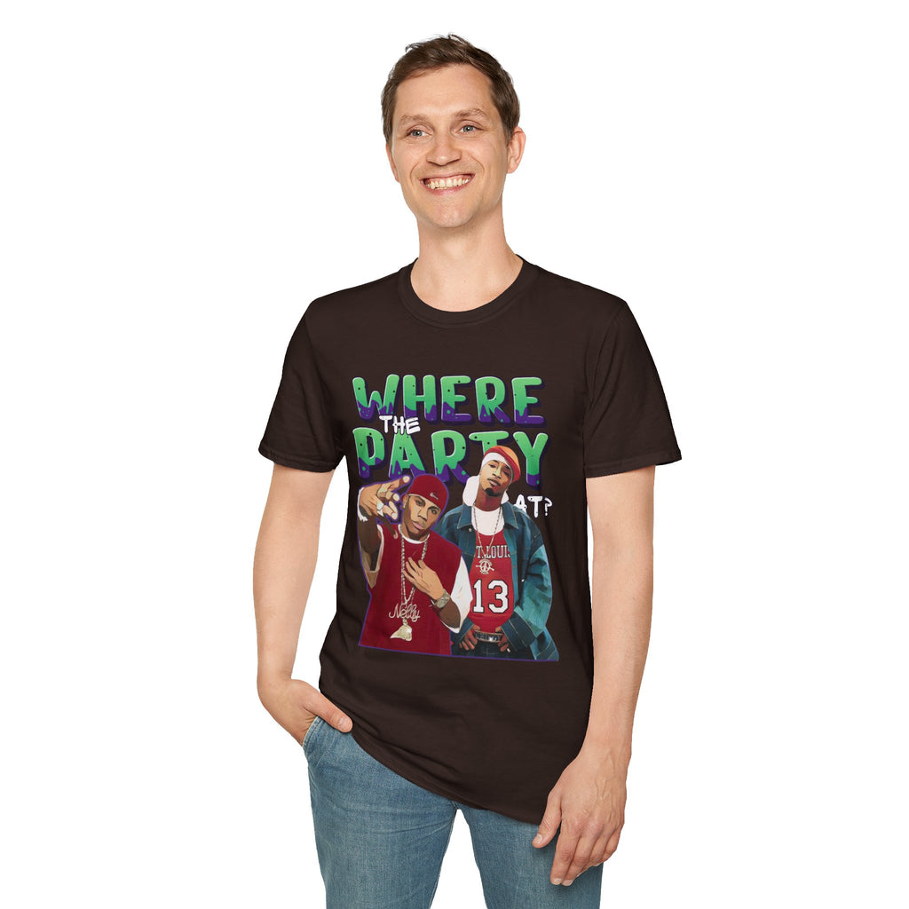 Nelly & Ja Rule Graphic T-Shirt — "Where The Party At?" Retro Hip-Hop Tee