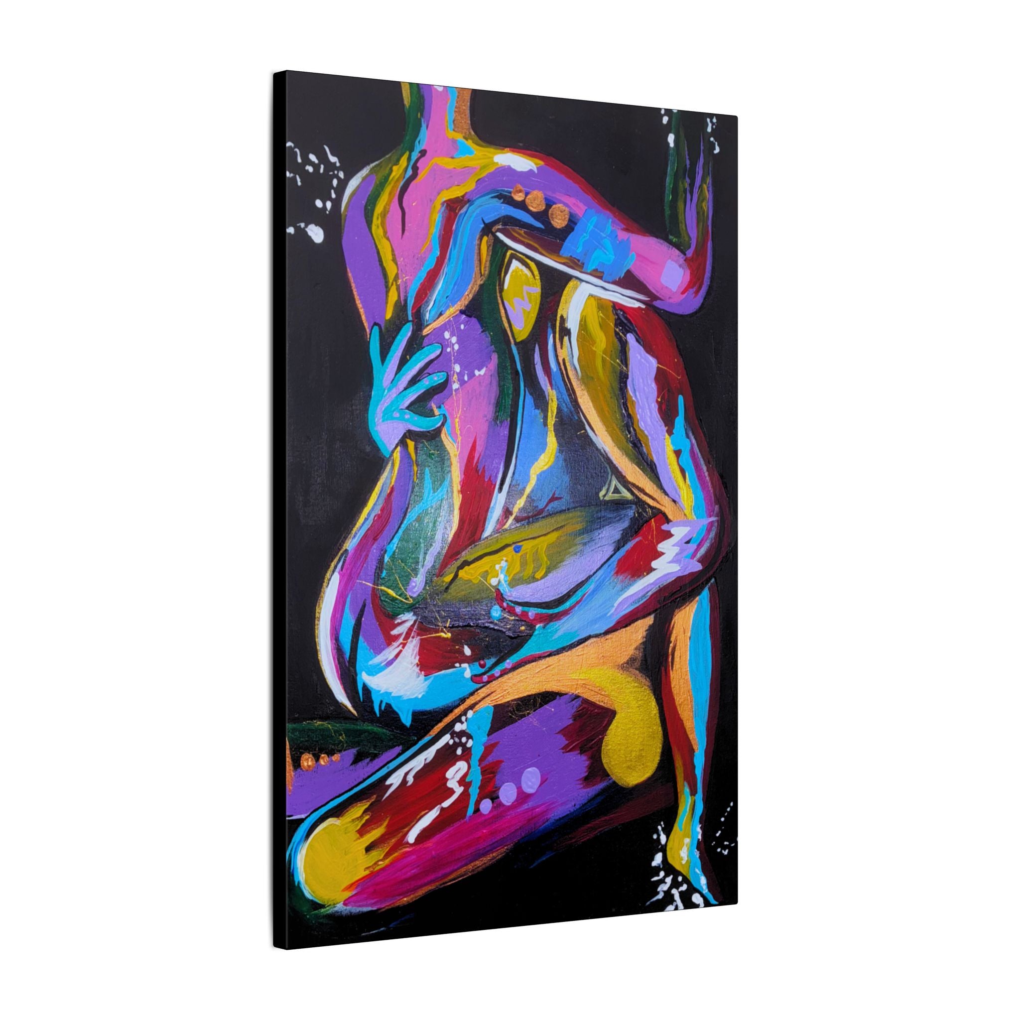 'Last Weekend' - Abstract Colorful Sensual Canvas Print — Matte Stretched Wall Art