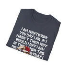 Em - Whatever You Say I Am — Bold Typographic Quote with Cartoon Graphic