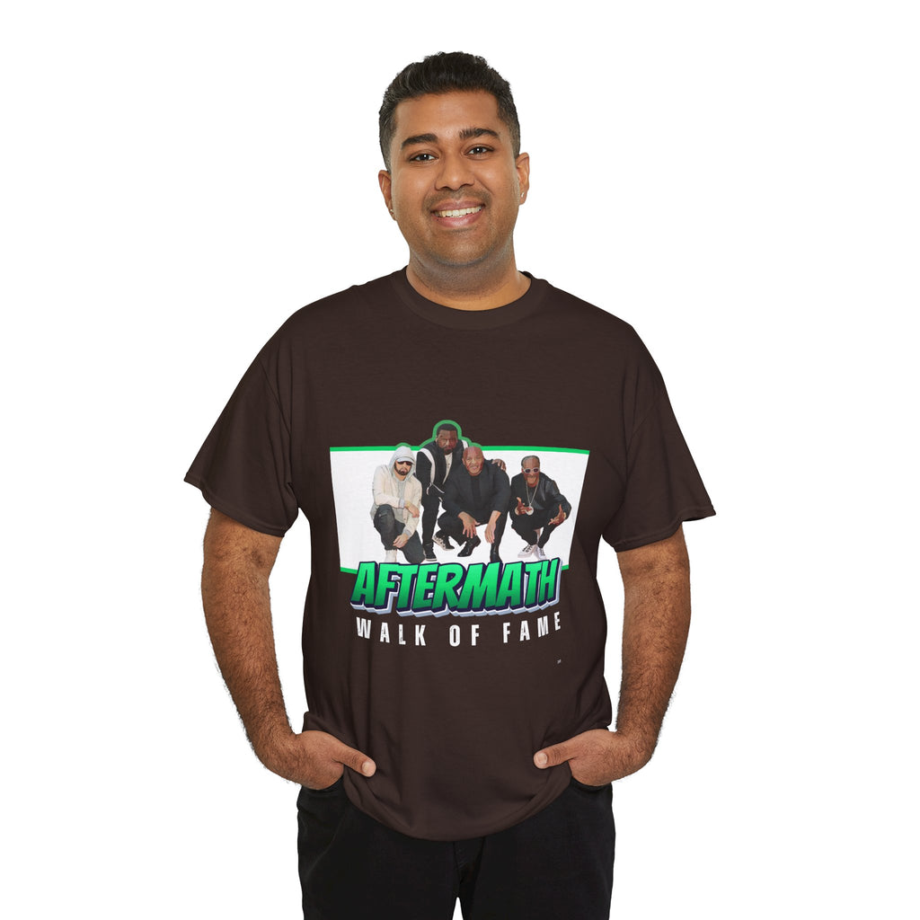 Em, Dre, Snoop, 50 - Unisex Heavy Cotton Tee - "Aftermath" Walk of Fame Graphic Tee