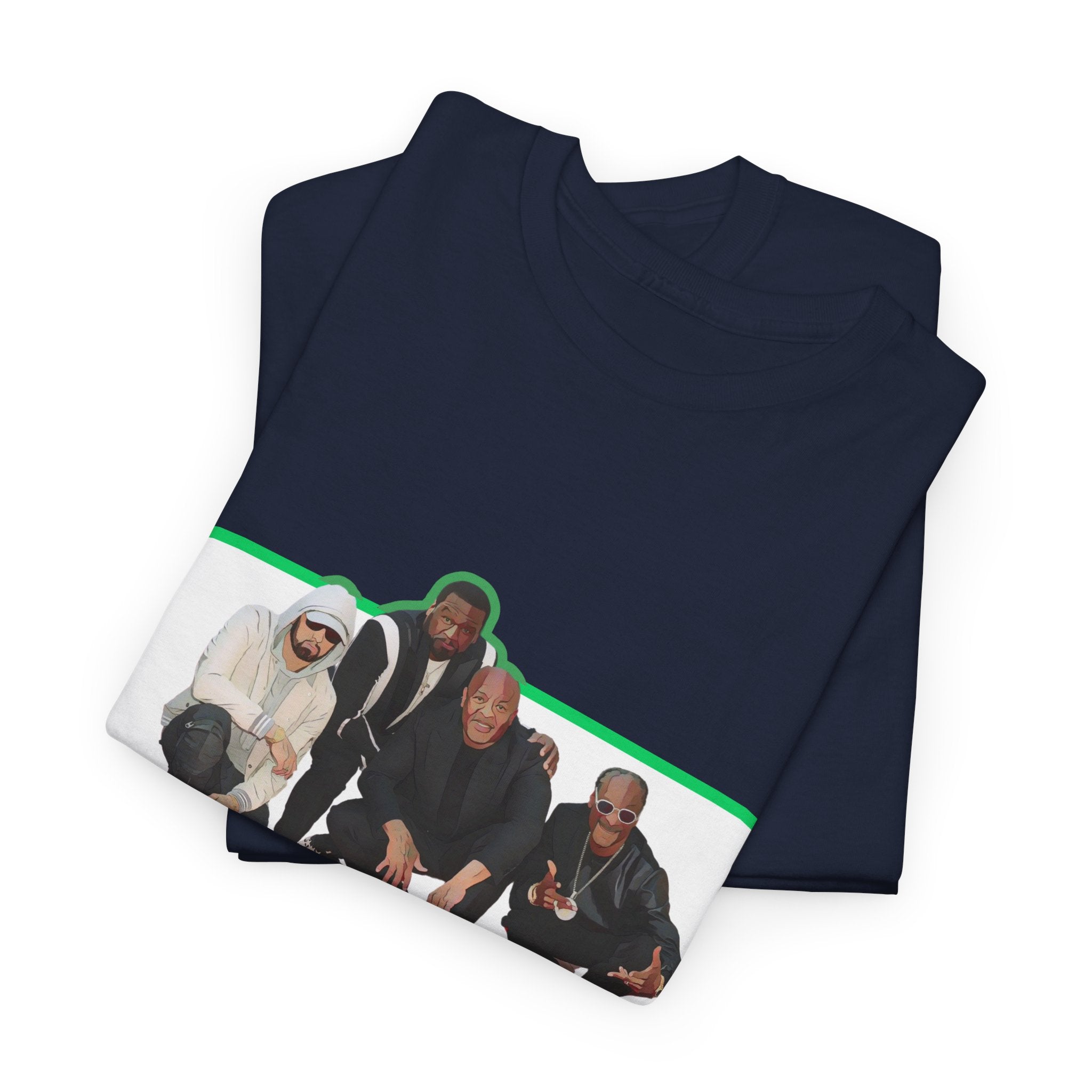 Em, Dre, Snoop, 50 - Unisex Heavy Cotton Tee - "Aftermath" Walk of Fame Graphic Tee