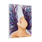 'Wild' - Surreal Woman with Flowing Hair Matte Canvas Wall Art
