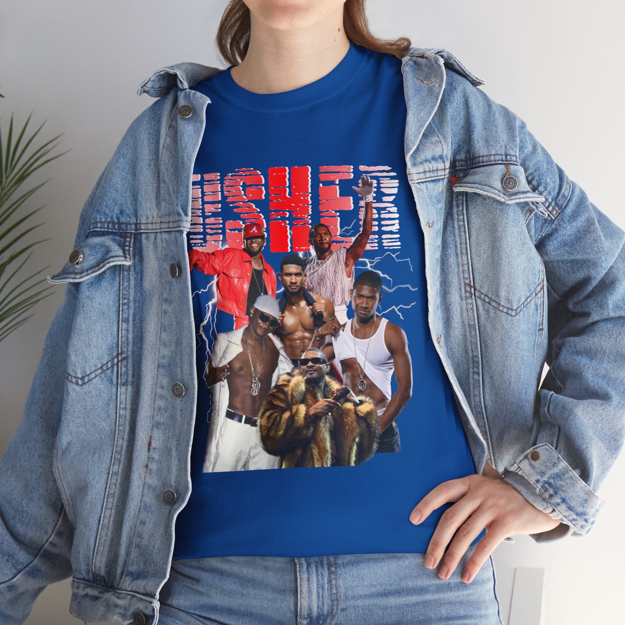 Usher Collage Graphic Tee — Retro R&B Concert Shirt