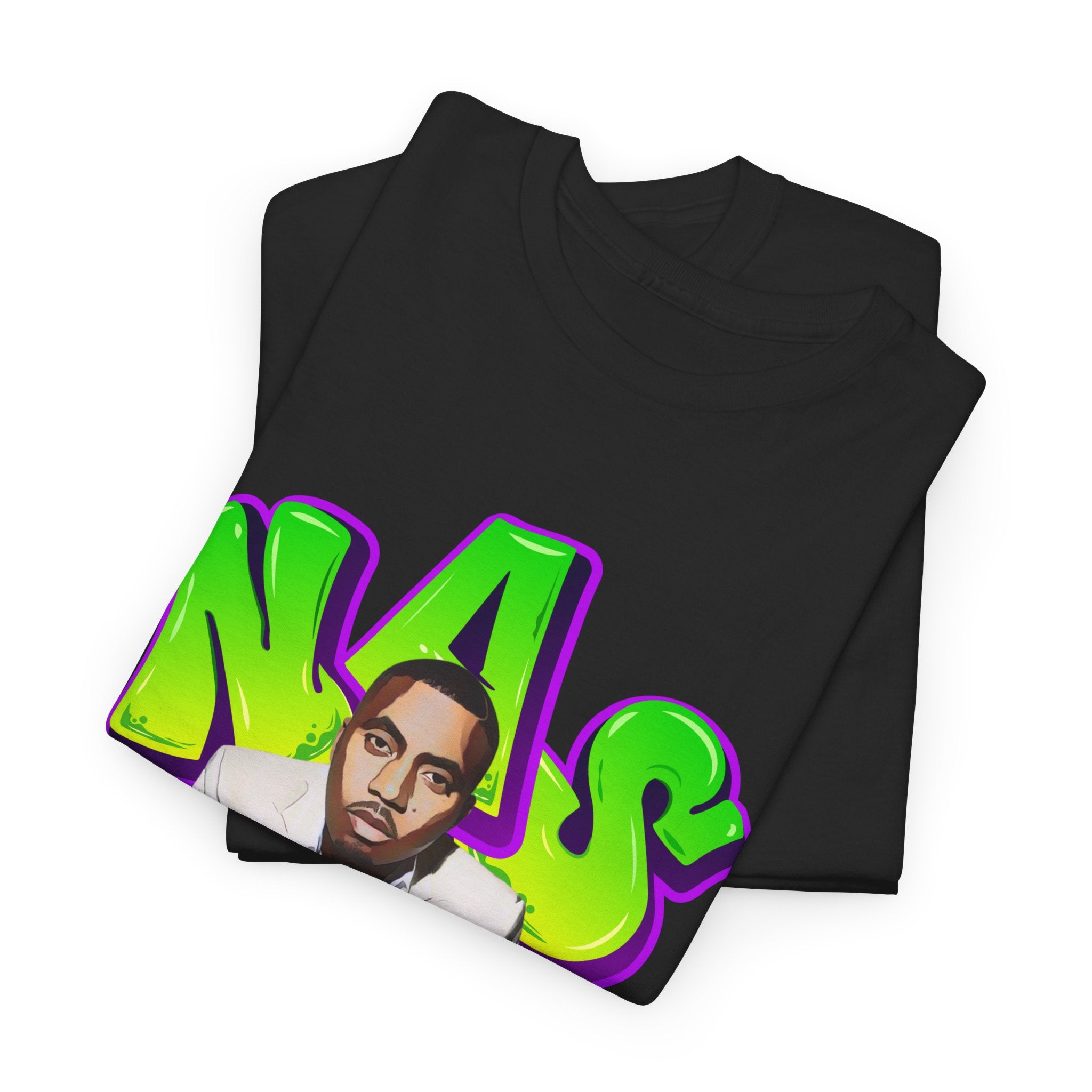 Nas Graphic Tee — Retro Graffiti Hip-Hop Tribute Shirt - Lifes a B*