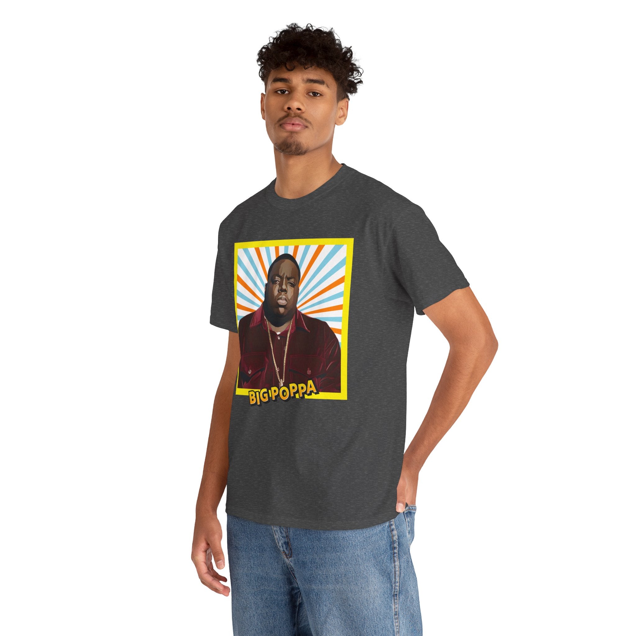 Graphic Tee — "Big Poppa" Retro Portrait T-Shirt