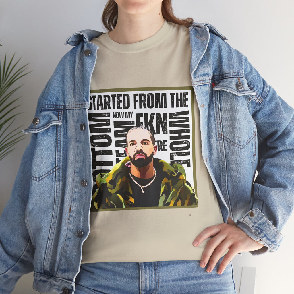Drake "Started From The Bottom" Graphic Cartoon Tee