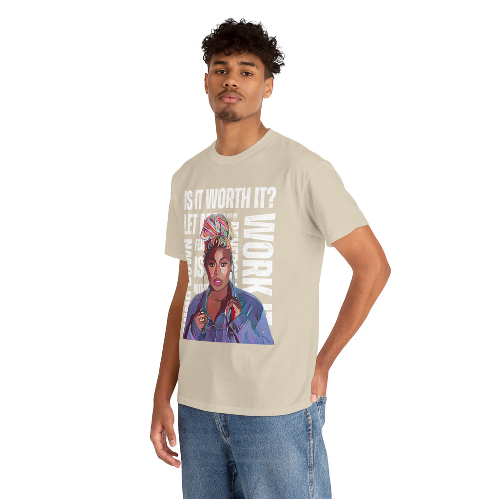 Missy Elliot Graphic Tee — “Is It Worth It? Let me Work It”