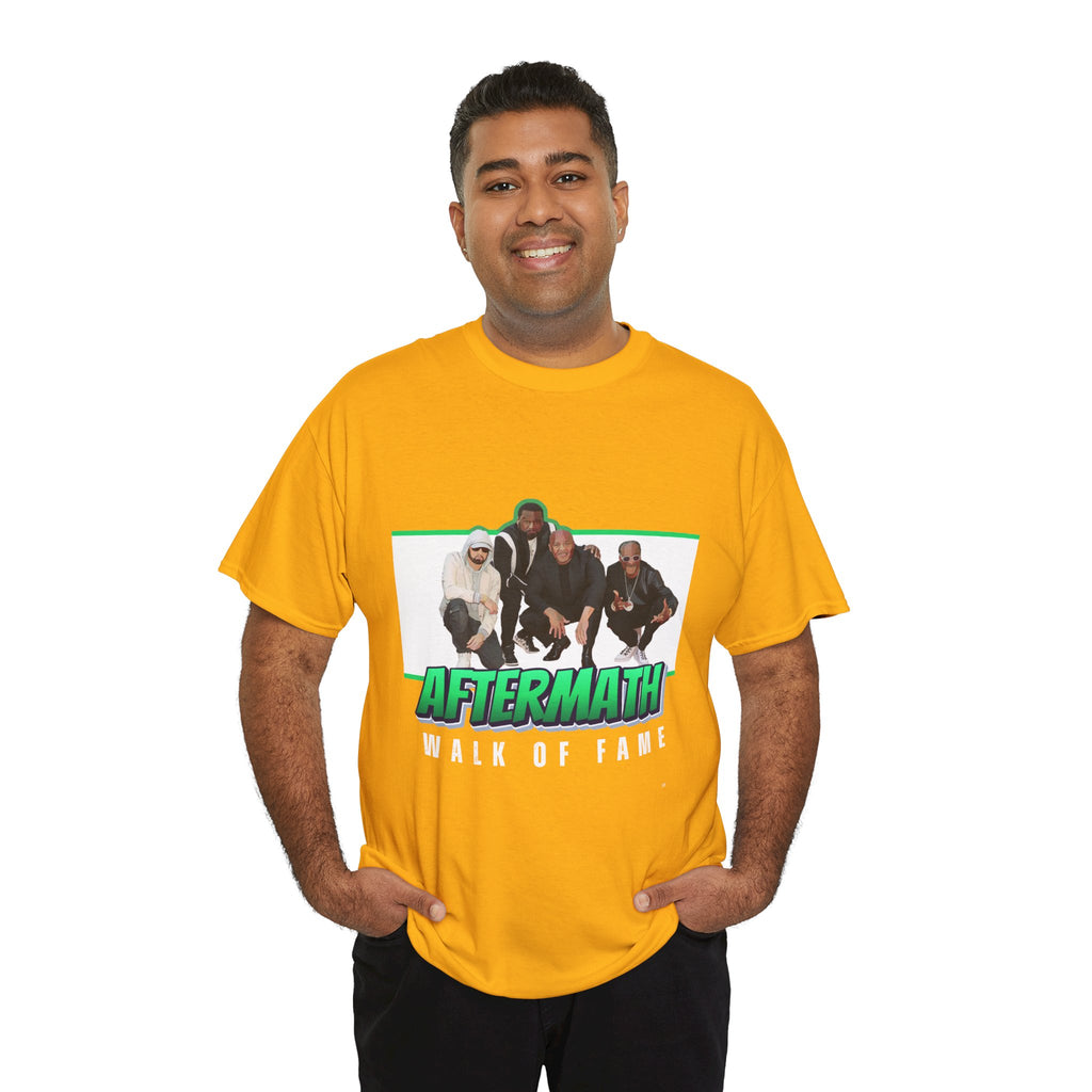 Em, Dre, Snoop, 50 - Unisex Heavy Cotton Tee - "Aftermath" Walk of Fame Graphic Tee