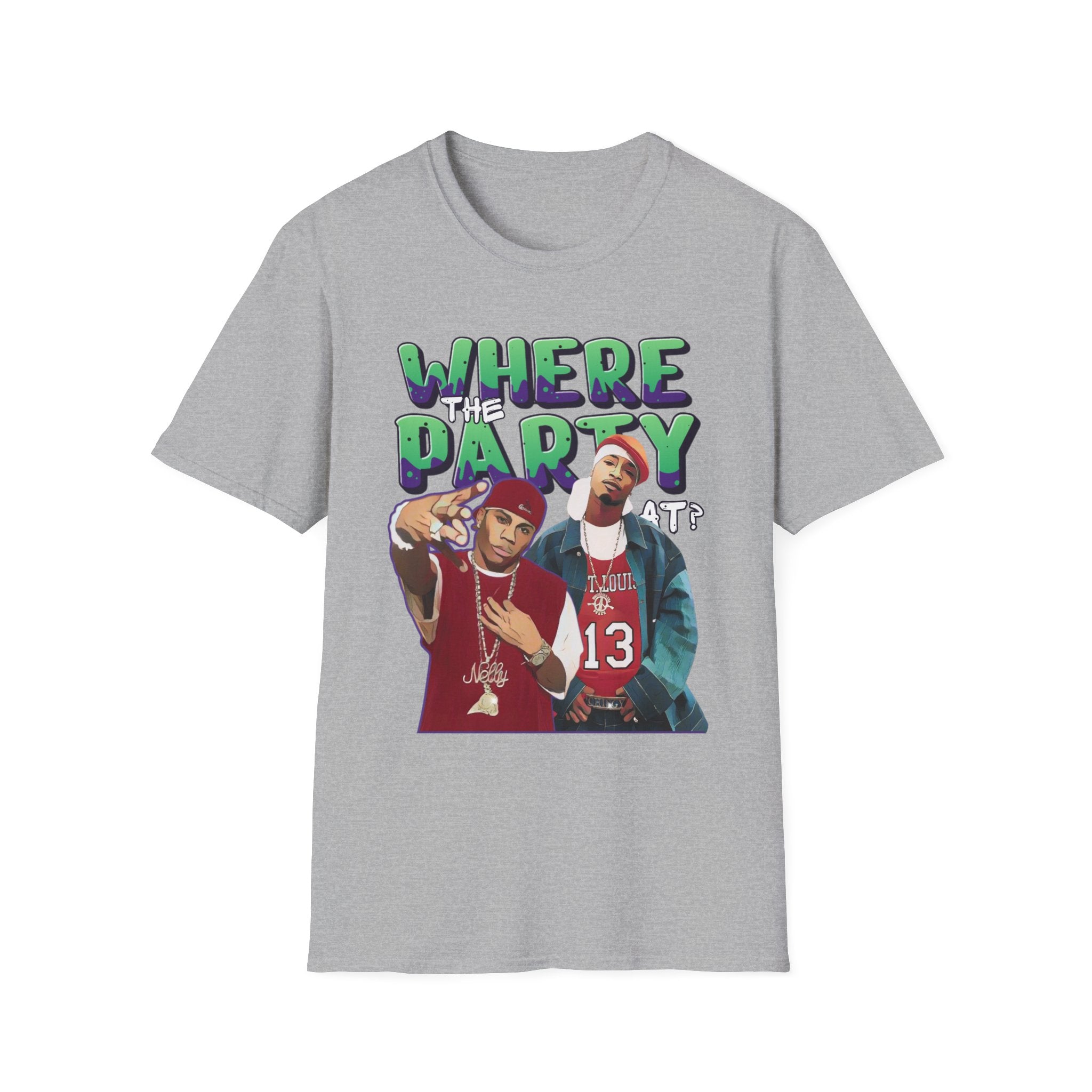 Nelly & Ja Rule Graphic T-Shirt — "Where The Party At?" Retro Hip-Hop Tee