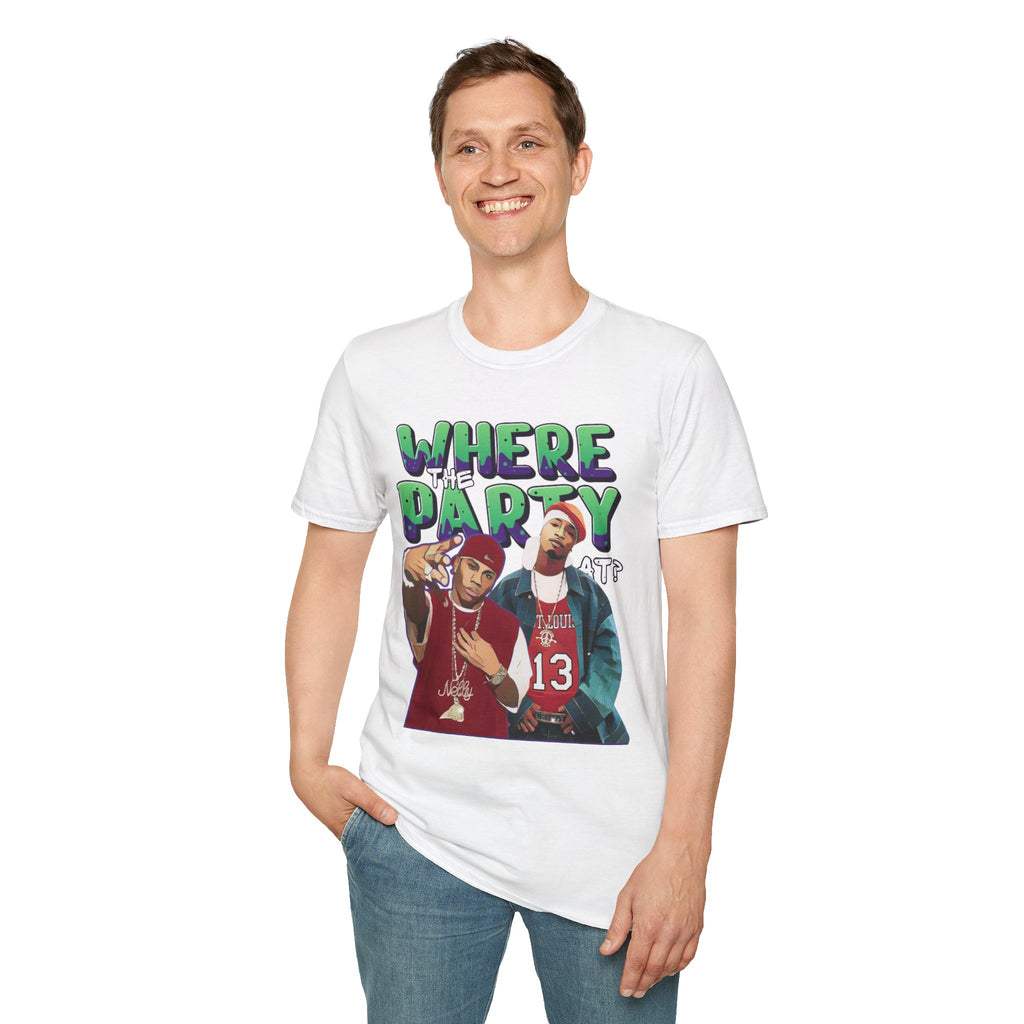 Nelly & Ja Rule Graphic T-Shirt — "Where The Party At?" Retro Hip-Hop Tee