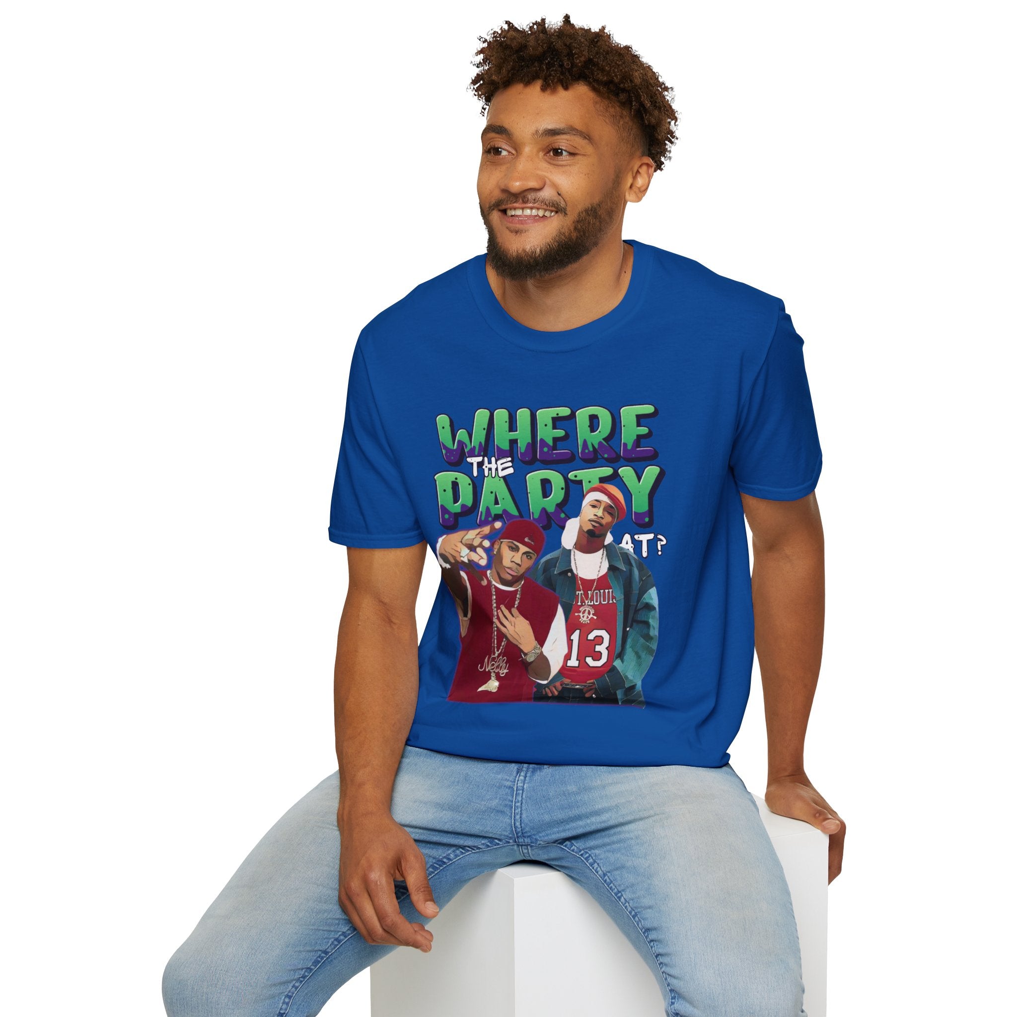 Nelly & Ja Rule Graphic T-Shirt — "Where The Party At?" Retro Hip-Hop Tee