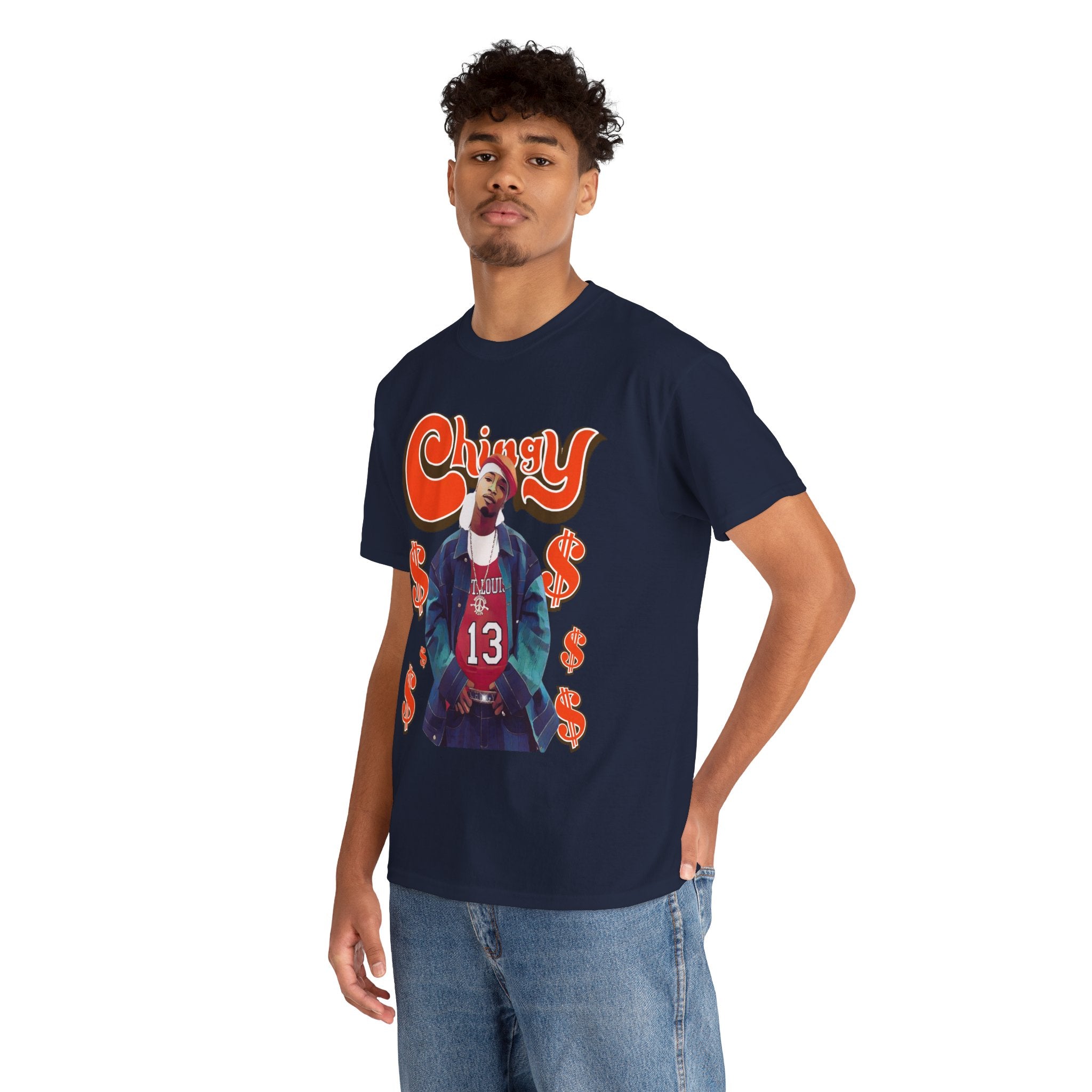 Chingy Retro Rap Tee — "Chingy" Graphic Shirt with Dollar Sign Motif