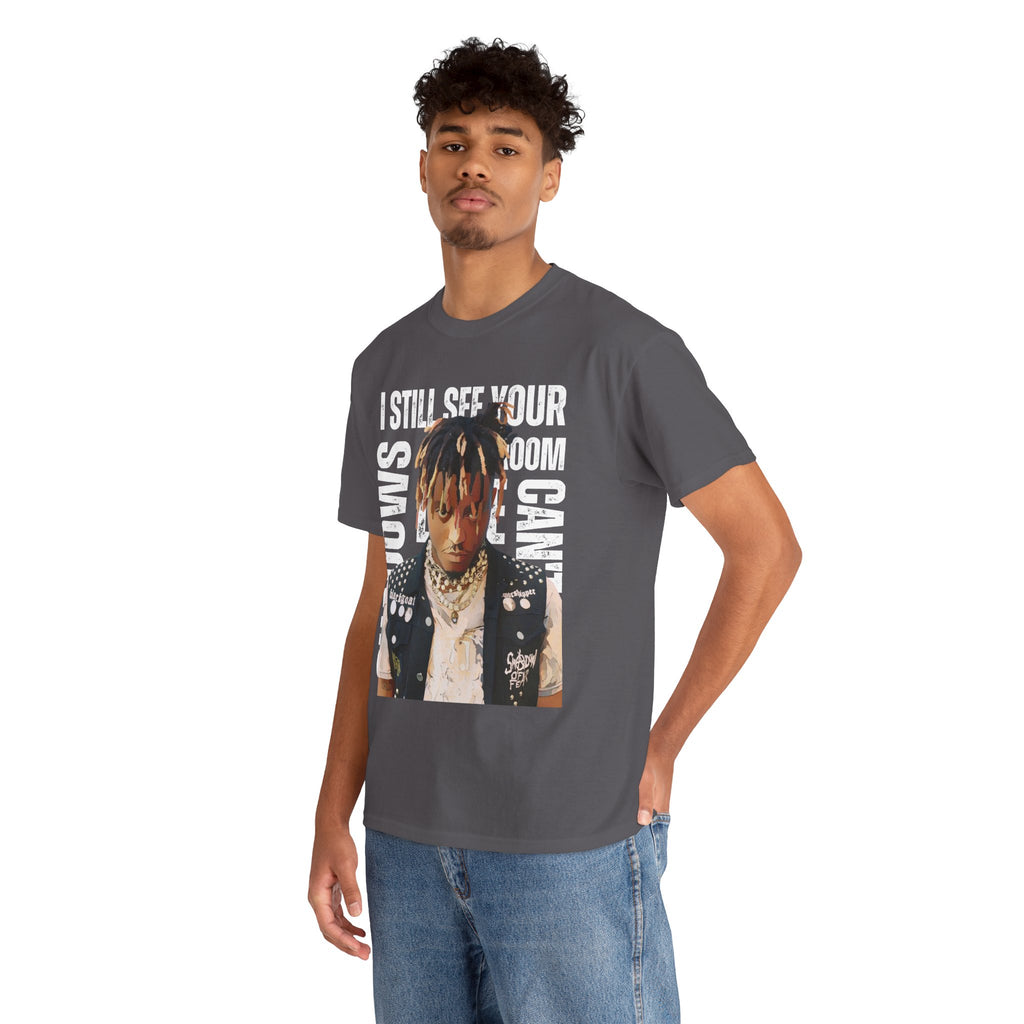 Juice WRLD Cartoon Design Tee — "I Still See Your Shadows in my Room" Graphic Shirt