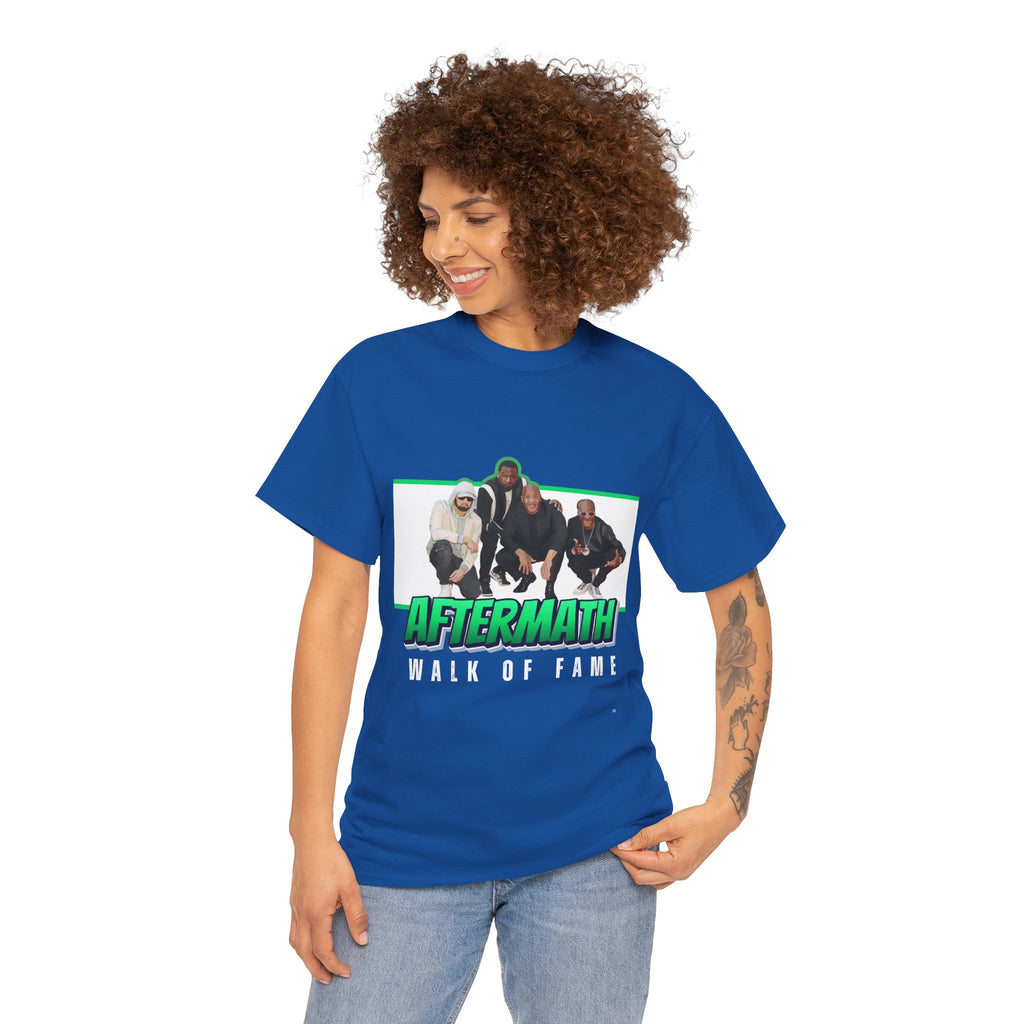 Em, Dre, Snoop, 50 - Unisex Heavy Cotton Tee - "Aftermath" Walk of Fame Graphic Tee