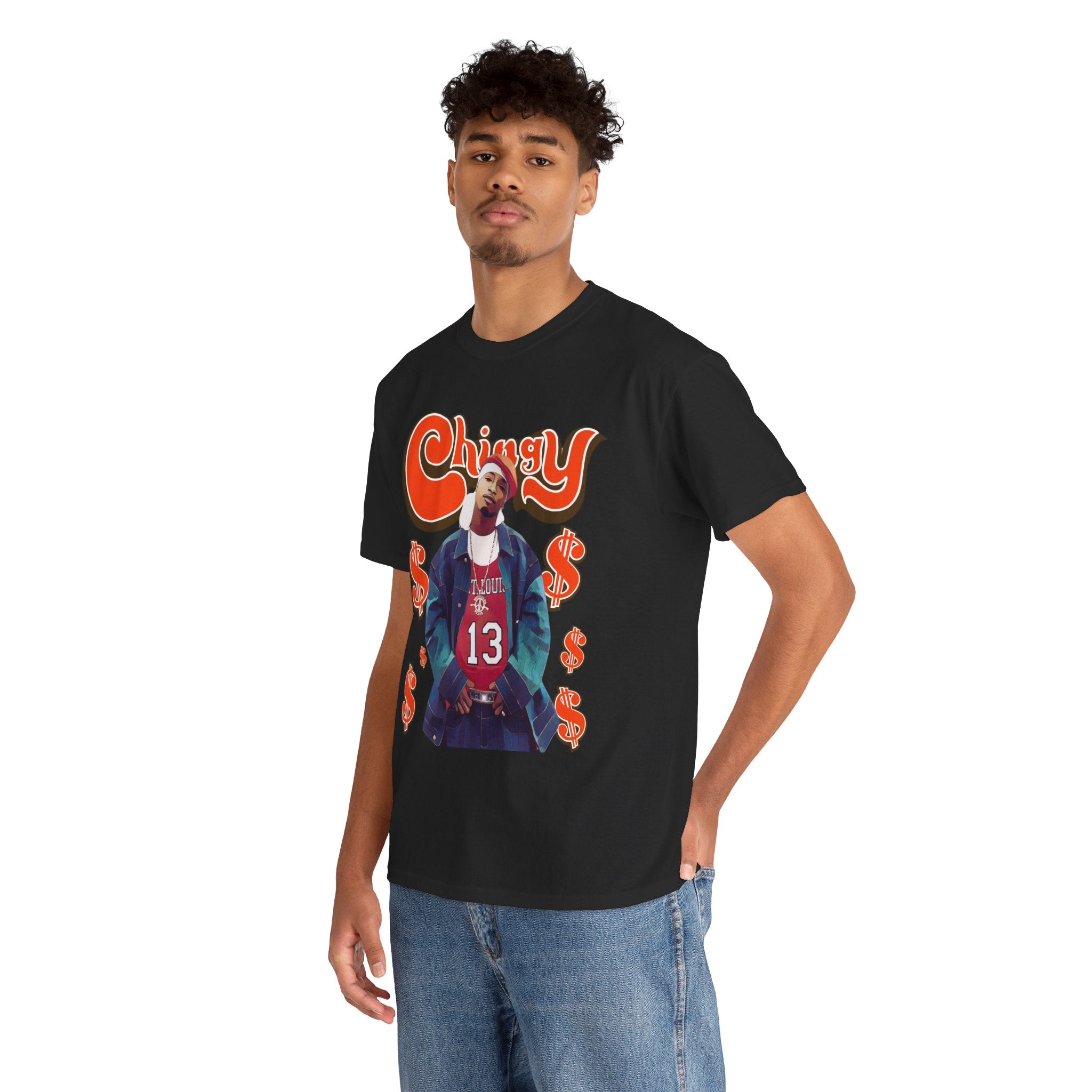 Chingy Retro Rap Tee — "Chingy" Graphic Shirt with Dollar Sign Motif