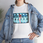 Usher Retro Dance Tee — Glitchy Neon Graphic T-Shirt