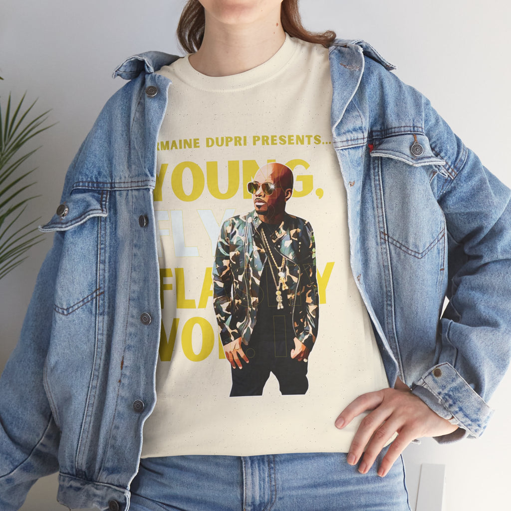 Jermaine Dupri T-Shirt — "Young, Fly Flashy" Album Cover Deisgn Tee