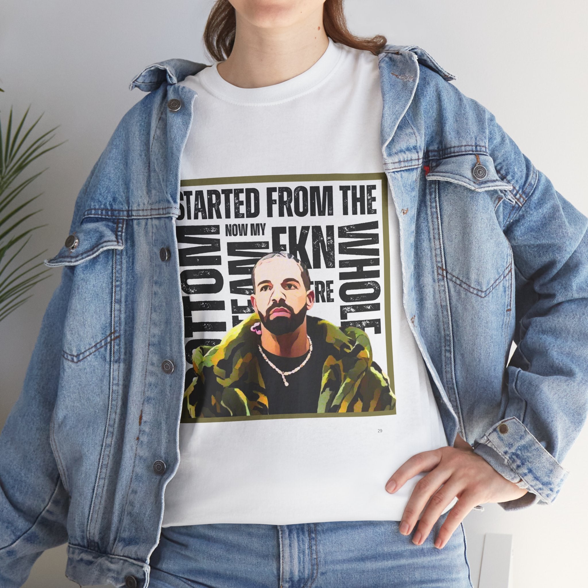 Drake "Started From The Bottom" Graphic Cartoon Tee