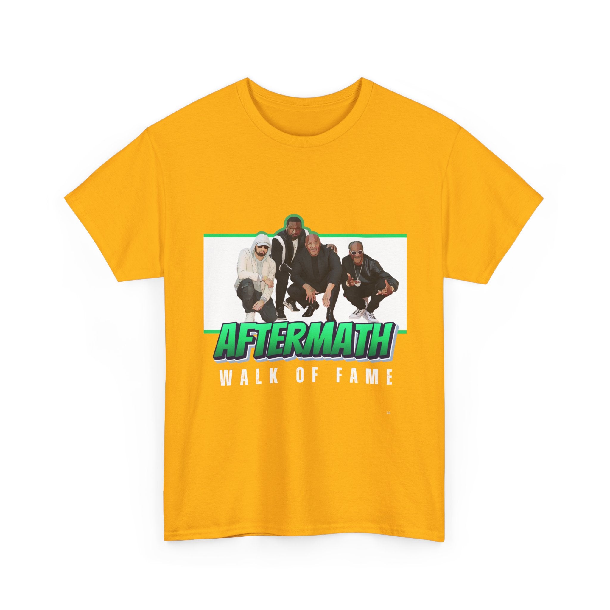 Em, Dre, Snoop, 50 - Unisex Heavy Cotton Tee - "Aftermath" Walk of Fame Graphic Tee