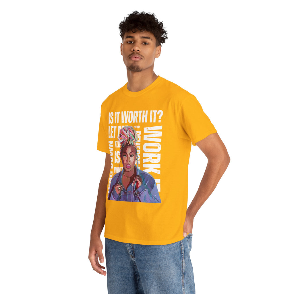 Missy Elliot Graphic Tee — “Is It Worth It? Let me Work It”