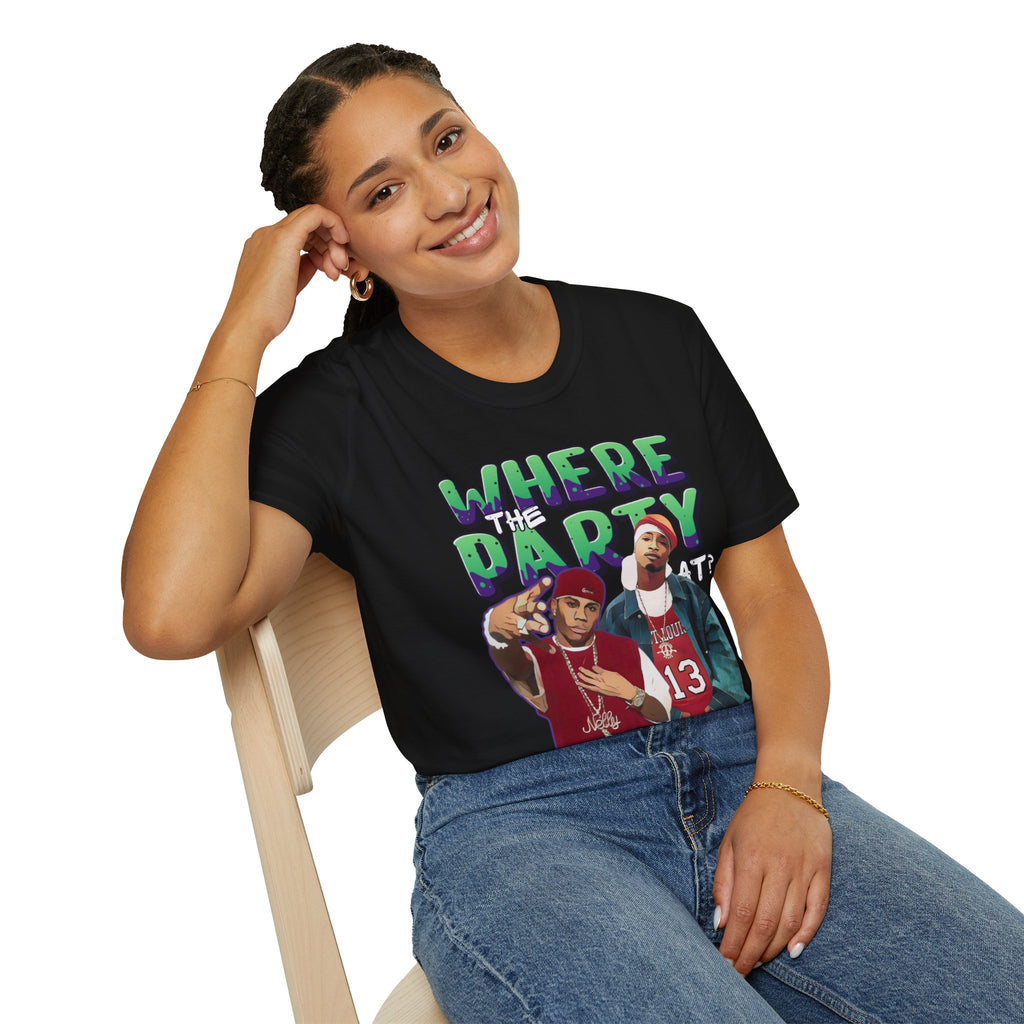 Nelly & Ja Rule Graphic T-Shirt — "Where The Party At?" Retro Hip-Hop Tee