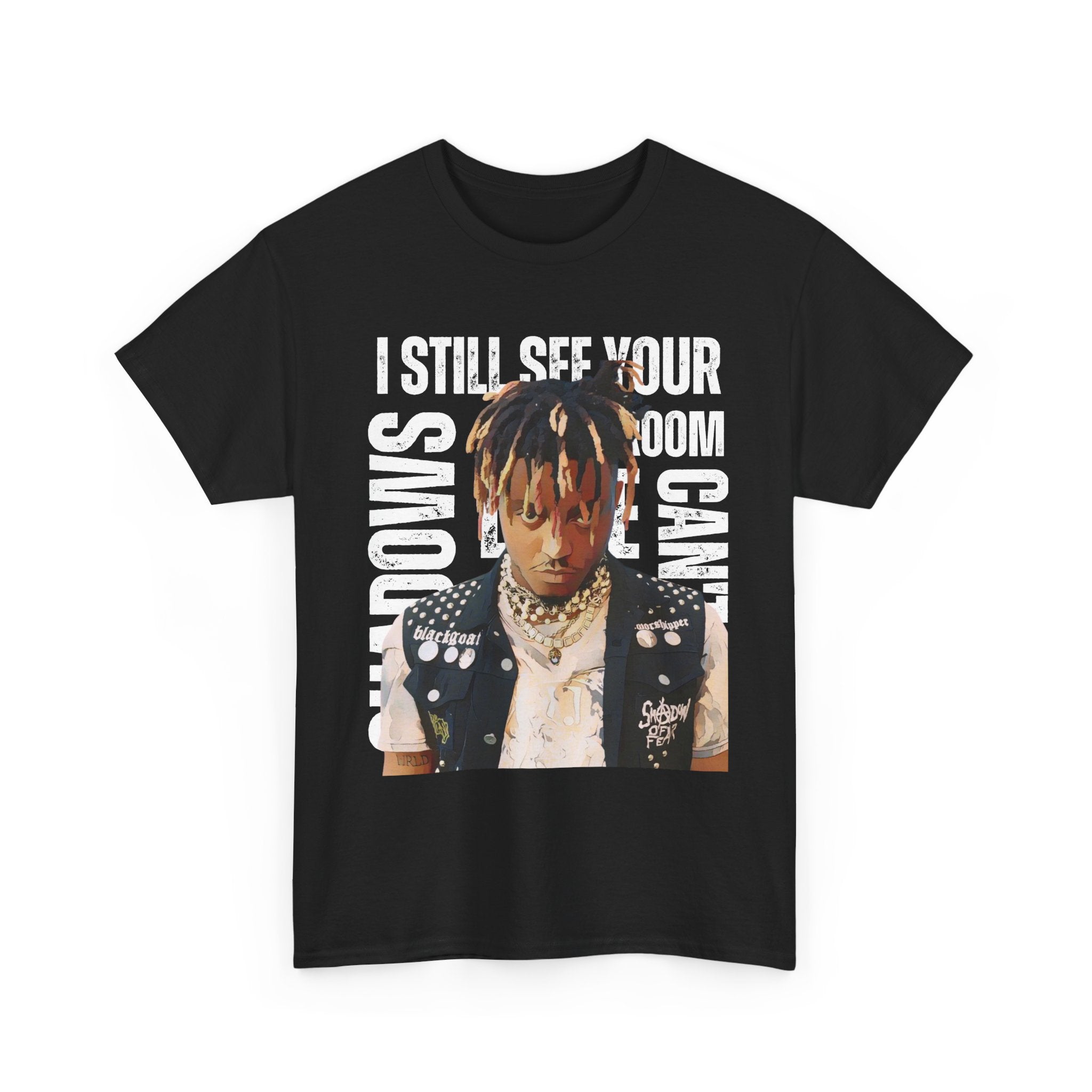 Juice WRLD Cartoon Design Tee — "I Still See Your Shadows in my Room" Graphic Shirt