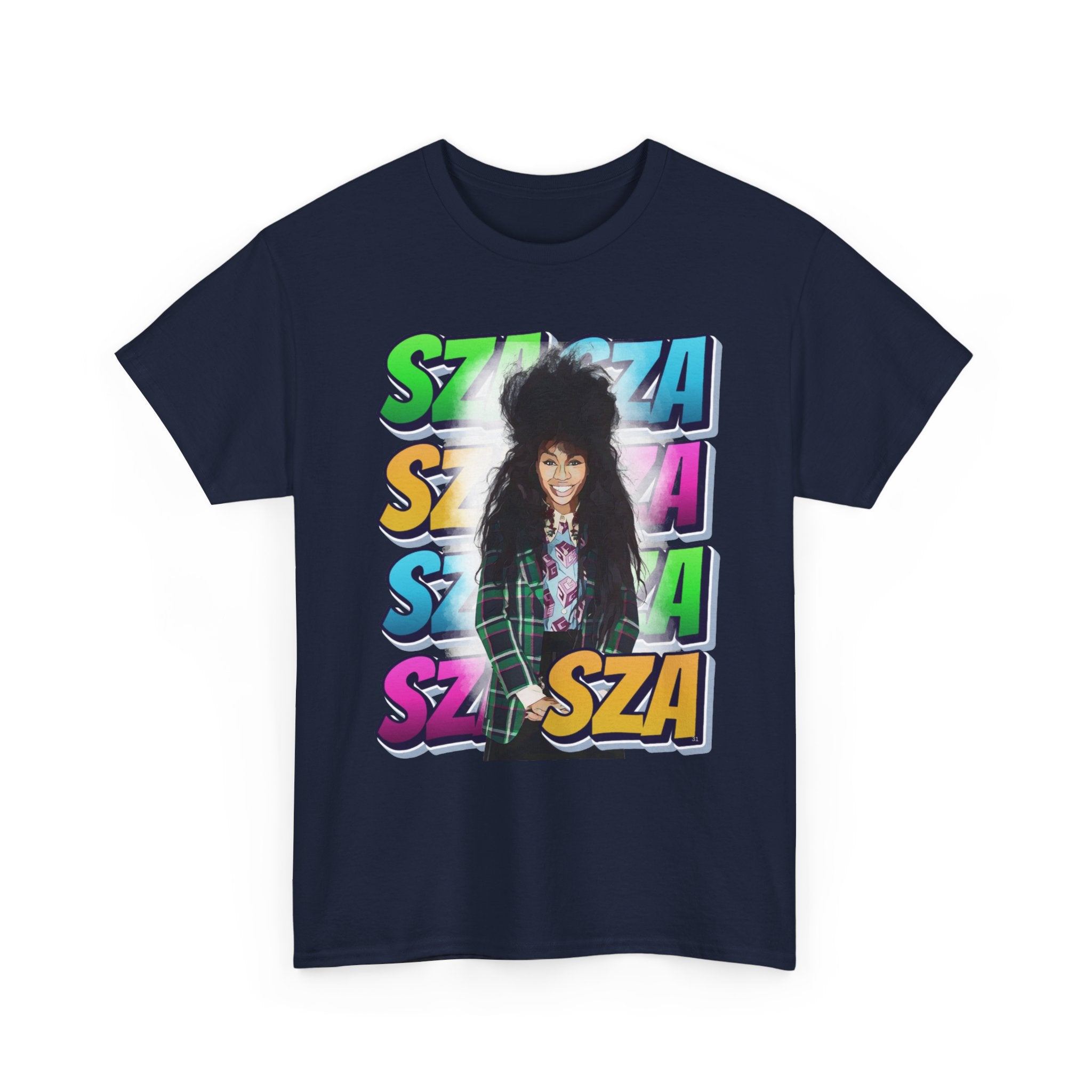 Sza Portrait Graphic Tee — Colorful Retro SZA Fan Shirt